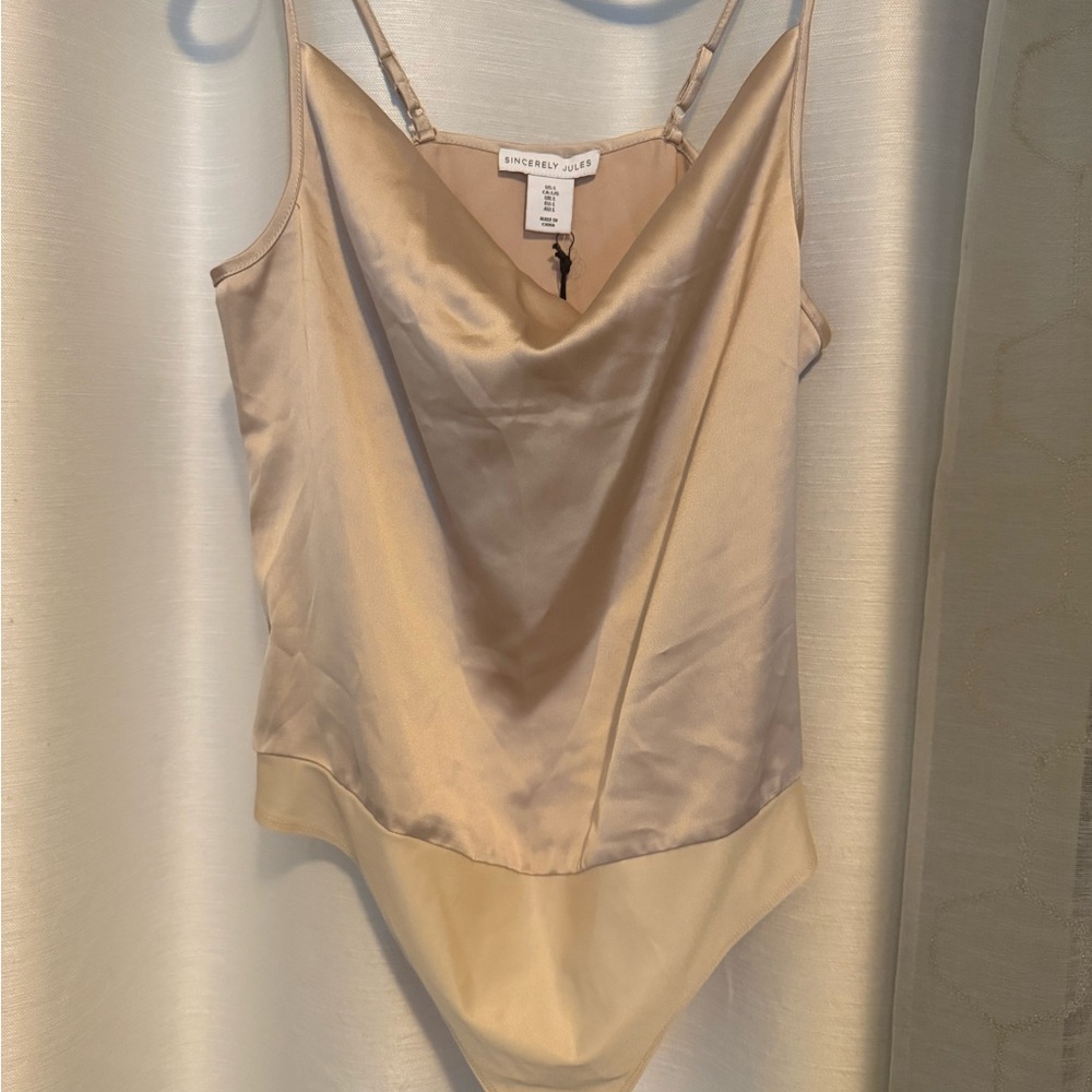 Bodysuit in Shimmering Gold